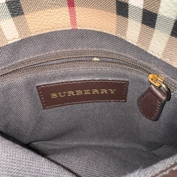 BURBERRY Haymarket Check Canvas Small Paisley Crossbody Bag - Picture 12 of 16